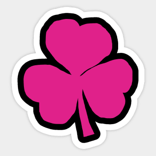 Small Pink Shamrock for St Patricks Day Sticker